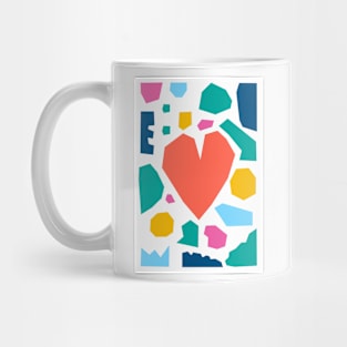 Mosaic Heart Collage Mug